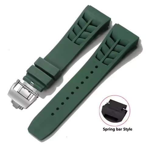 High Quality Natural Rubber Watchbands For Richard Mille Original Watch Strap Silicone Bracelet Raw