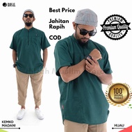 baju koko kurta lengan pendek pakistan modern warna dewasa pria muslim - hijau l