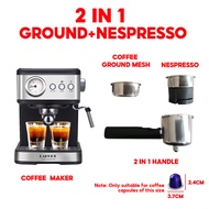 LAHOME เครื่องชงกาแฟ เครื่องชงกาแฟสด Espresso Coffee Machineเครื่องกาแฟ เครื่องชงกาแฟอัตโนมัติ ปรับความเข้มข้นของกาแฟได้ สกัดด้วยแรงดันสูง 20 bar ถังเก็บน้ำความจุ กาแฟ พร้อมระบบไอน้ำทำฟองนมฟูนุ่ม ใช ง่าย