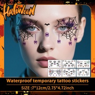 Halloween Spider Web Waterproof Temporary Tattoo Stickers Dark Spider Web Design