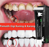 Bamboo Charcoal Toothpaste Pasta Gigi Pemutih Gigi Menghilangkan Karang gigi & Memutihkan Gigi Kunin