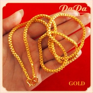 92.9% ทองสร้อยคออิตาลีผู้หญิง (18k) กล่องโซ่ธรรมดาความยาว 45 ซม. น้ําหนัก 3gทอง แท้ หลุด จำนำ