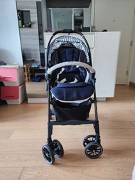 Combi Stroller 1Mechacal Handy Auto 4 Cas 嬰兒手推車 深藍色