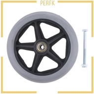 [Perfk] 1pc Heavy Duty Smooth Wheelchair Front Wheel Castor Supplies Grey
