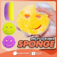 Magic Cleaning Sponge Wipe Strong Scouring Pad Dishwashing Smiley Sponge Cleaning Sponge-Abrasive Sc
