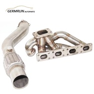 Stainless Stee Turbo Manifoldl Header W/ Downpipe For 1992-1998 BMW E36 318I 318IS M40 M42 M43 M44