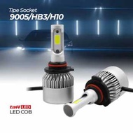 COB LED Car Headlights 8000LM Cool White 2 PCS H4/9003 - Silver