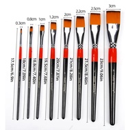 High Quality Flat Soft Paint Brush For Watercolor Acrylic Gouache Oil Painting