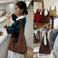 Korean Niche Brand depound New Style Suede French Bow Tote Bag All-Match Portable Shoulder Bag