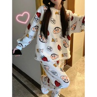 pyjamas women pyjamas Crayon Shin-Chan Coral Fleece Pajamas Women Autumn Winter Flannel Cute Sweet W