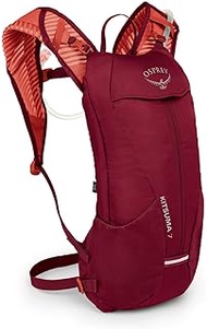Osprey Kitsuma 7 Bike Hydration Backpack with Hydraulics Reservoir, Claret Red