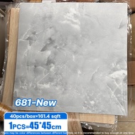 [New] YChao Marble Tiles Vinyl Floor 45 x 45cm floor tiles sticker 60x60cm Self Adhesive PVC Floor S
