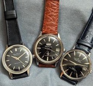 罕見1960年代日本停產Citizen 星辰(((JET))噴射，原裝黑面（軌道機心）自動上鍊機械錶