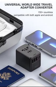 4 USB 和 Type-C + 35W PD 智慧型 USB 充電器電源插頭插座帶 LED 訊號便攜式通用旅行適配器 gymckp1 4 USB and Type-C + 35W PD Smart 