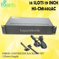 HSAIRPO 14 SLOTS 19 INCH 2AC 2U FIBER CONVERTER RACKMOUNT