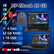 HP ZBook 15 G3 15.6-inch Workstation intel i7-6820HQ 2.7GHz 16GB Ram 512GB SSD, 4GB Graphic Card, Wi