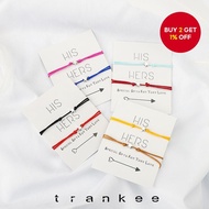 Set of 4pcs Couple Bracelets His Her Matching Handmade Rope Jewelry for Women Men Friendship Gift