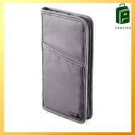 Passport Case with Anti-Skimming Protection, 13 Pockets, Airline Ticket Compatible, Travel Pouch - B