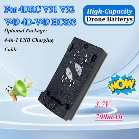 3.7V 700mAh Drone Battery for 4DRC V31 V32 V49 4D-V49 HC833 RC Drone Quadcopter Spare Parts Drone Ac