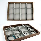 開放飾品盒 12格木質收納盒
