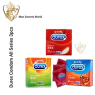 Durex Condom All Series 3pcs | Durex Condom Ultra Thin Love Sex Condoms Long Lasting | Kondom Tahan Lama Seks