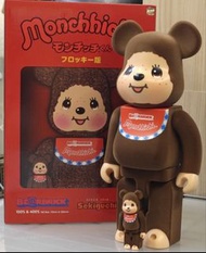 3天新春優惠價！ BE＠RBRICK モンチッチくん（フロッキー版）100% & 400% 絨毛 monchhichi  bearbrick  monchichi 蒙奇奇