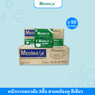 Medimask SK หน้ากากอนามัย 3ชั้น 50ชิ้น ต่อกล่อง [1 ลัง 20 กล่อง] เกรดการแพทย์ ใช้ในโรงพยาบาล mask (g
