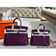 Togo Leather Platinum Bag Portable Briefcase