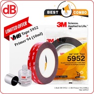 (READY STOCK) 3M Double Tape 5952 (12mm x 5m) + Primer 94 (10ml) Combo Offer ! - 3M Tape ! !
