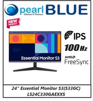 (Pearlbluetech): We are Back PROMO) Samsung S24C330GAE / S24C330 24" Essential Monitor S3 (S33GC) IPS / AMD FreeSync / Full HD 1920 x 1080, 100Hz, DPx1, HDMI x1, VESA Mount compatible 75xx75mm (Warranty 3years on-site with Samsung)