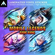 MOBILE LEGENDS COLLECTORS SKIN MLBB SCRATCH ~ LAMINATED VINYL STICKERS ~ ANIMEHOLIC