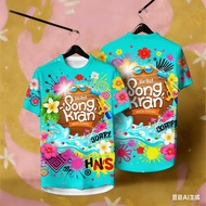 2569 Women's Flower pattern T-shirt for women Songkran Clothing Rainbow T-shirt Printed T-shirt Graf