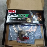 SPROCKET SET RK-TAKASAGO WITH X-RING CHAIN SET FOR HONDA CBR250 ,CB500, CB500X,CBR500, CB650, CBR650