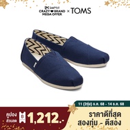 TOMS รองเท้าลำลองผู้หญิง สลิปออน รุ่น Alpargata Navy Heritage Canvas (CF) รองเท้าลิขสิทธิ์แท้
