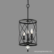 Retro Industrial Chandelier Ceiling Lamp Vintage Crystal Table Light Black Gold E14 Kitchen Headligh