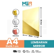 AKRILIK / LEMBARAN MIRROR / AKRILIK LEMBARAN GOLD ROSE GOLD SILVER