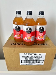 🔥ล๊อตใหม่ฉลากใหม่🔥 Spectrum Apple Cider Vinegar ACV ชนิดมีตะกอน น้ำส้มสายชูออร์แกนิคหมักแอปเปิ้ล สเปกตรัม 473 ml. Organic แอปเปิ้ลไซเดอร์เวนิกา Exp. Apr 23 ส่งด่วนKerry