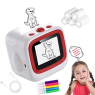 Ai Drawing Sticker Printer Portable Inkless Craft Tool with Screen Kids Creative Device for Learning