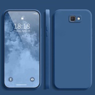 Samsung Galaxy J7 Prime J7 2017 J6 J4 Plus Liquid ซิลิโคนตรงขอบเคสใส่โทรศัพท์สีลูกอมซิลิโคน TPU ปกหลัง