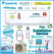 Save4.0 Daikin Smarto Premium Inverter Aircond FTKH35B V1MF &amp; RKU35BV1M-Wifi ((Daikin Smarto)) 1.5hp R32 Premium Inverter Air Conditioner FTKH Series ((5 Star Energy Saving)) SAVE 4.0