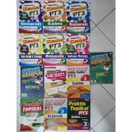 Buku Latihan Rujukan PT3 Exercise book Tingkatan 1, 2, 3 Sains Sejarah Maths RTK
