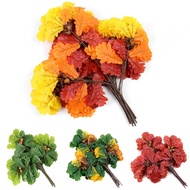 Durable Simulated Oak Fruit Leaf for Wall Decor 24 Leaves/Branch 8 12 5cm Blades