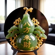 Chinese-style disc, eight-way fortune gourd, flat style, luc中式圆盘八方来财葫芦平面款招财旺宅客厅书房卧室桌面摆件相框9.16