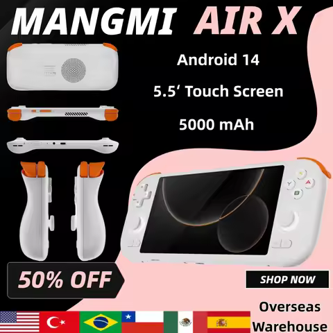 MANGMI AIR X Handheld Game Console Qualcomm Snapdragon 662 5.5'' Touchscreen15W FastCharging Android
