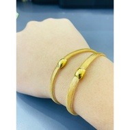 Emas 375 gold bangle lembut (G27)