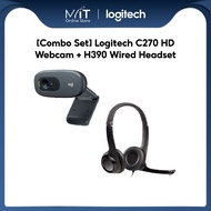 [Combo Set] Logitech C270 HD Webcam + H390 Wired Headset