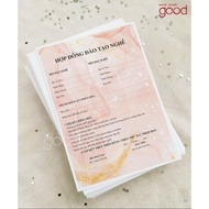 Super nice: Set of 10 spa contract sheets - commitment voucher - customer information paper - A4 thi