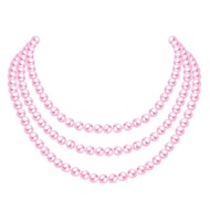 150cm Trendy Long Pearl Necklace Women Elegant White Pearl Necklace Simple Sweater Chain