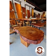 Solid Wood Coffee Table - Chengal Rustic Coffee Table