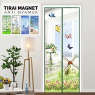 Tirai Magnet Anti Nyamuk Gorden Kelambu Pintu Size 90x210cm Serat Polyester Jaring Perlengkapan Dekorasi Pintu Kamar Tidur Ruang Tamu Rumah Tangga Import - M1 - Furnilife